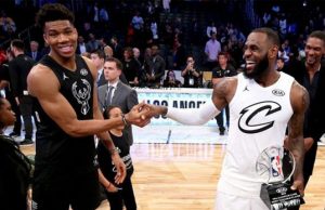 Giannis Antetokounmpo Lebron James maç öncesi