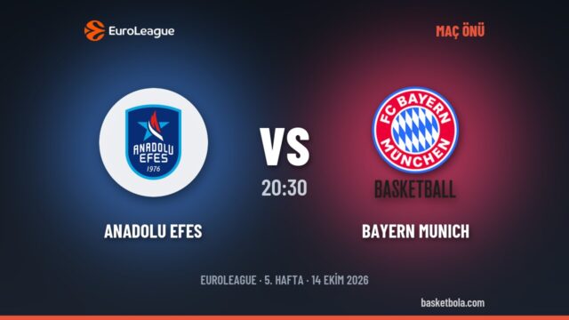 Anadolu Efes – Bayern Munich maç kartı