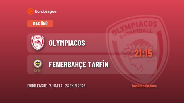 Olympiacos – Fenerbahçe Tarfin Olympiacos – Fenerbahçe Tarfin maç kartı